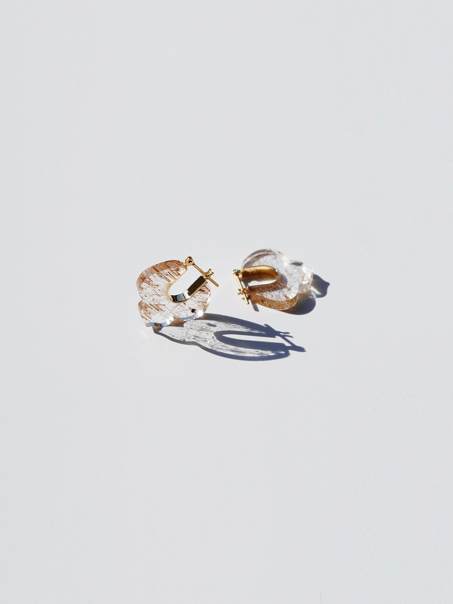 CREST_Pierced Earrings_Lily_Rutile Quartz